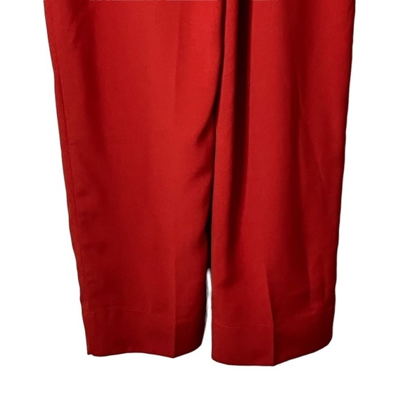 Madewell NEW Drapey Paperbag Tie Pants Red Women’s Size 2 High Waist Cropped - Picture 7 of 10